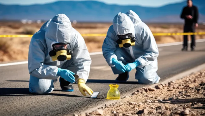 Teesside Hazmat-suited workers conduct investigation