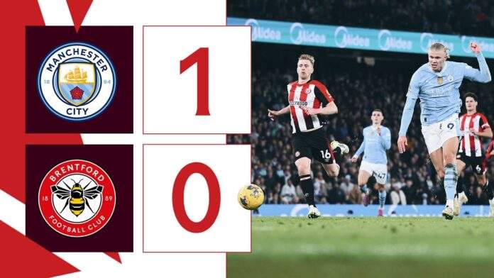 Man City victory over Brentford