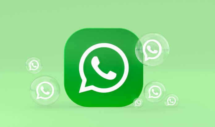 Whatapps icon on screen smartphone or mobile phone 3d render on green background