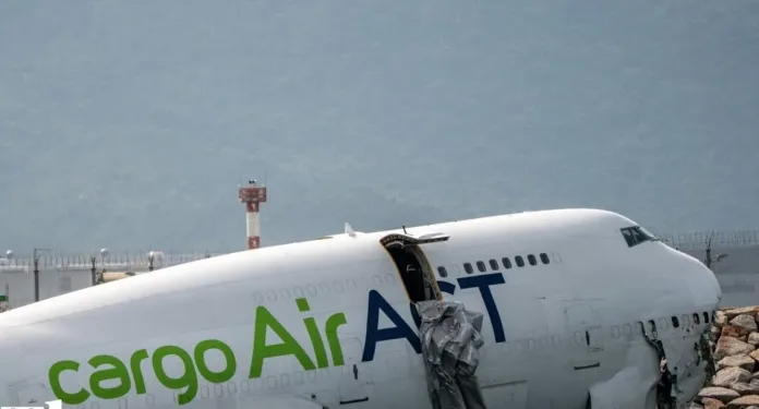 Two Dead After Cargo Plane Skids Off Hong Kong Runway Into Sea