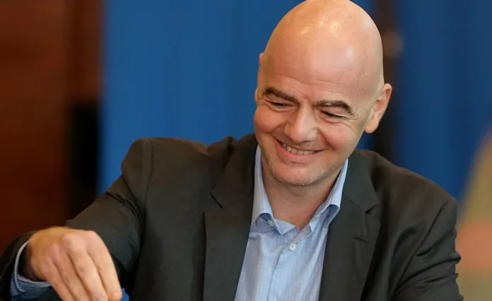 FIFA president Gianni Infantino ahead of the UEFA emergency meeting over FIFA's controversial World Cup investment proposal.