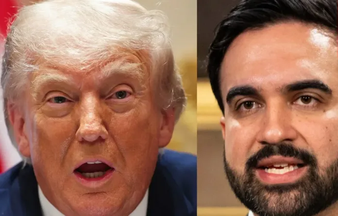 Donald Trump and Zohran Mamdani amid dispute over the Netanyahu arrest warrant in the US