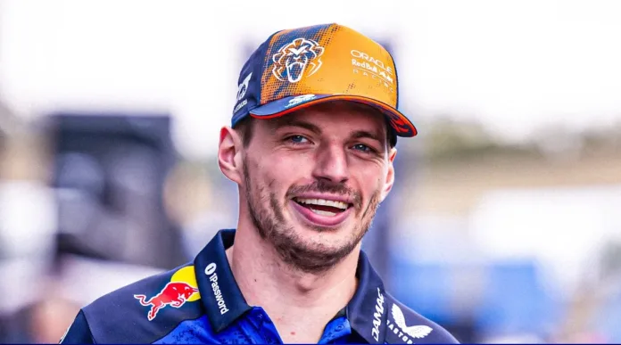 Max Verstappen pictured in Red Bull Racing gear following his contract extension