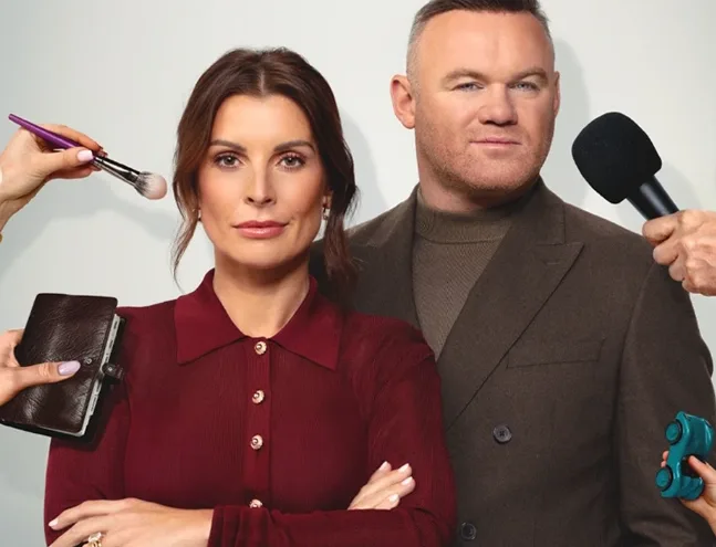 Wayne and Coleen Rooney promoting their Disney+ documentary series The Real Rooneys