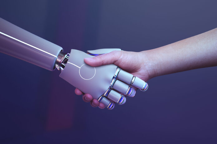 ai and human hand