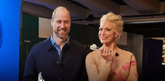 Prince William Plays Darts with Hannah Waddingham