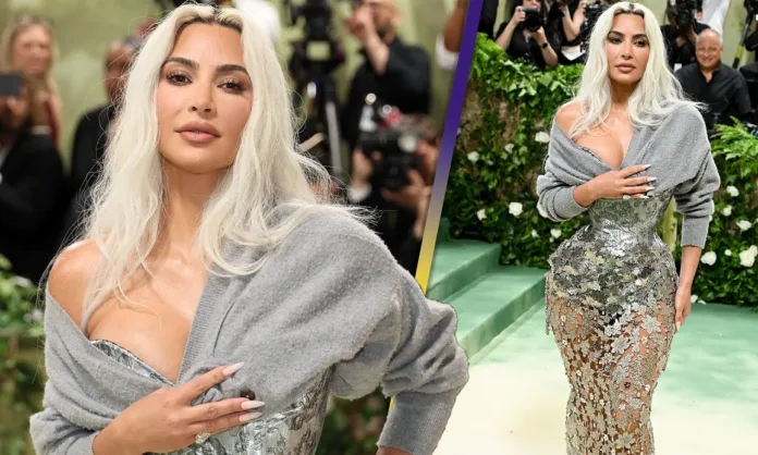 Kim Kardashian's Mesmerizing Silver Corset at 2024 Met Gala
