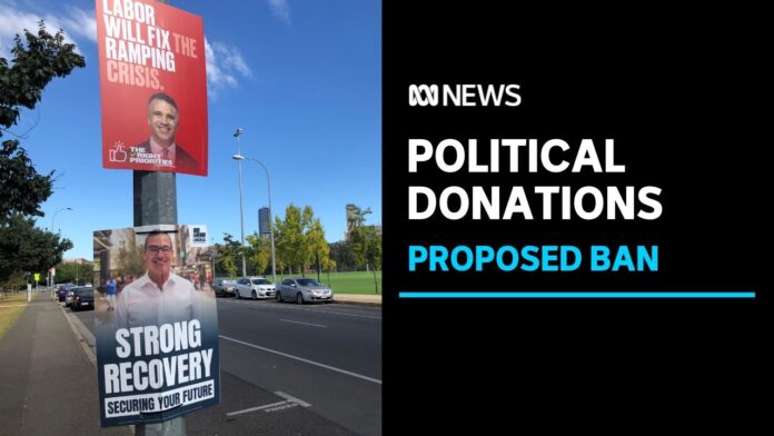 South Australia Proposes Ban on Political Donations