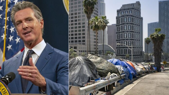 California Senate Republicans Blast Newsom’s Homeless Encampment