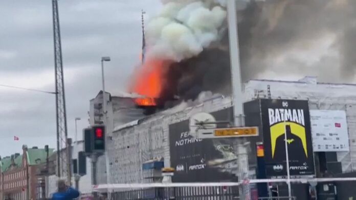 Fire Devastates Historic Copenhagen Stock Exchange